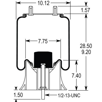 Air Spring Assembly - Hendrickson Intrax 14" to 17" / Trailer